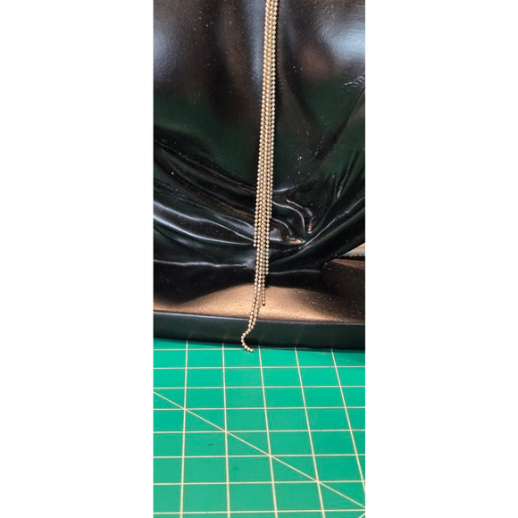 Necklace 925 sterling 3 strands lariat style pre-owned light gold - Picture 4 of 10